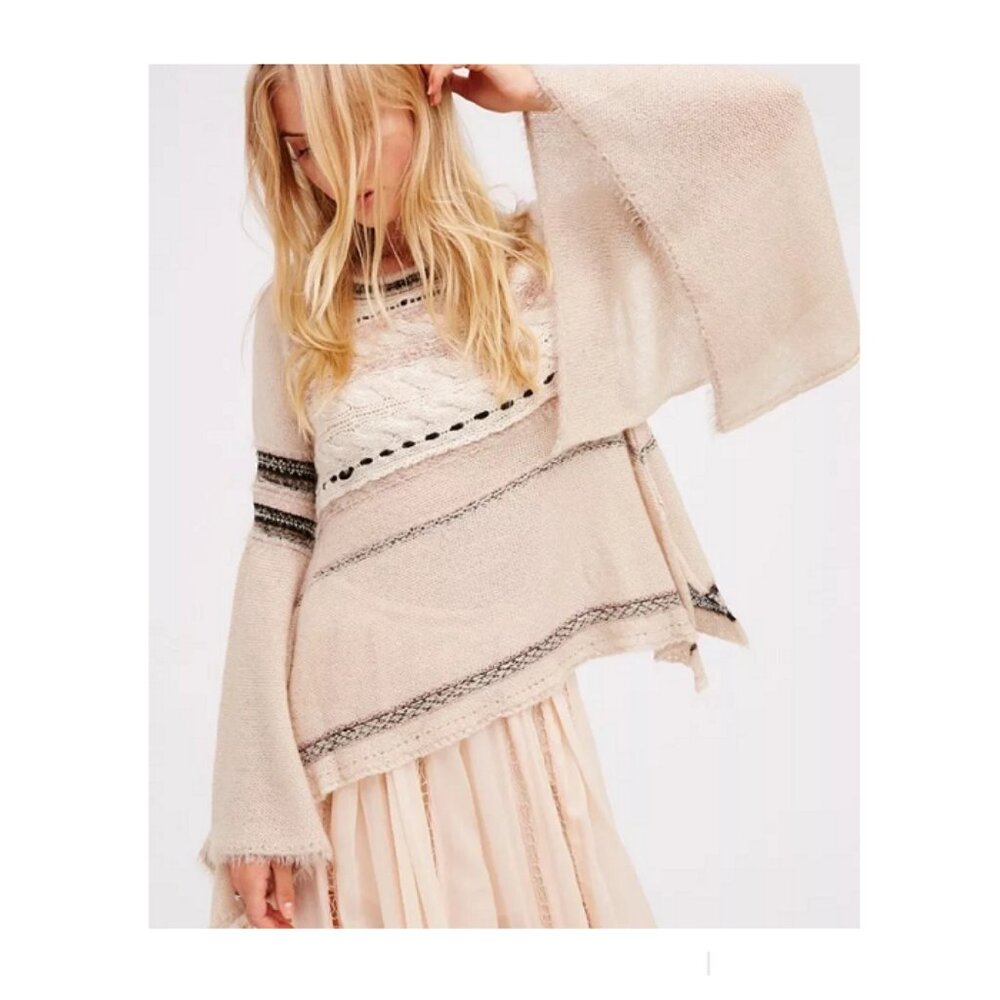 Free People Craft Time Bell-Sleeve Sweater